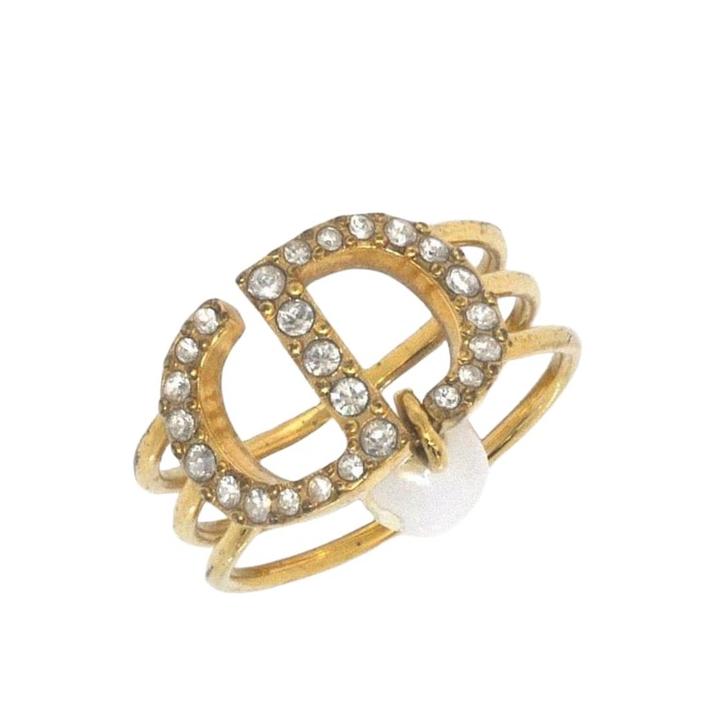 Christian Dior Ring Gold Cd Logo M